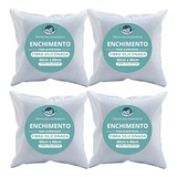 Kit 4 Enchimentos Refil Almofada 60x60 Fibra Siliconada 450g