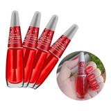 Kit 4 Esmalte Verniz Intensificador De Vermelho Extra Brilho