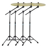 Kit 4 Estantes Girafa Ask De Prato Bateria Com Feltro B12g