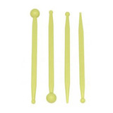 Kit 4 Estecas Boleadoras 1 Pasta Biscuit Artesanato Bluestar