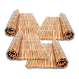 Kit 4 Esteiras Palha Taboa 1,5x1,0m Pergolado Tapete Forro