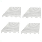 Kit 4 Estrado Piso Pallet Plástico Resistente 25x50 Branco