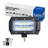 Kit 4 Farol De Barra Led 72w 9-60v Caminhão Barco Off Road 