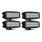 Kit 4 Farol De Milha 6 Leds 18w 2800 Lumens 12v-24v