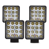 Kit 4 Farol Led Milha Haiz 48w Longo Alcance Jeep Trilha