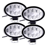 Kit 4 Farol Milha 8 Led