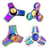 Kit 4 Fidget Hand Spinners Metal Multicoloridos Dos Raros 