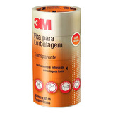 Kit 4 Fita Adesiva Durex Embalagem Transparente 48mm X 50m