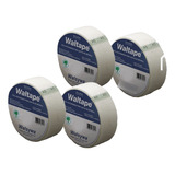 Kit 4 Fitas Telada Waltape P/ Tratamento Juntas 90m Walsywa