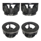 Kit 4 Fogareiros De Pedra Sabão Grande Rechaud Fondue 20 Cm 