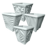 Kit 4 Formas Abs Lateral Vaso 20x25cm Gesso Ou Cimento