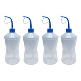 Kit 4 Frasco Bico Curvo Pisseta Almotolia De 500ml