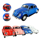 Kit 4 Fusca Carrinho Fusquinha Miniatura Ferro Fricção Porta