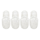 Kit 4 Garrafas De Vidro Moringa 500ml Para Água Suco Drinks