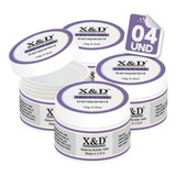 Kit 4 Gel Xed Alongamento Unha 15gr Led Uv Acrigel Original