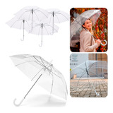 Kit 4 Guarda Chuva Transparente Automático Eventos Decoração