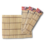 Kit 4 Jogo Americano Bambu Esteira Tradicional Mesa Posta