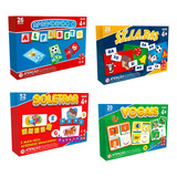 Kit 4 Jogos Alfabetização Escolar Ensinar Ler E Escrever