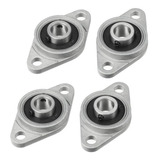Kit 4 Kfl8 Kfl08 Mancal Com Rolamento Ajustável Furo 8mm