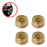 Kit 4 Knob Dourado Para Guitarra Baixo Les Paul Sg Prs