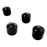 Kit 4 Knobs Metal Preto - Kb-01bk