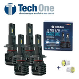 Kit 4 Lâmpadas Ultra Led Force One 6000k Farol Alto Baixo