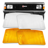 Kit 4 Lentes Lanterna Dianteira Fiat 147 Frente Europa Jogo