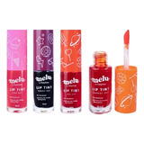 Kit 4 Lip Tint Melu Day Ruby Rose 6 Ml