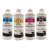Kit 4 Litros Tinta Compatível Hp Corante Pra Recarga Ecotank