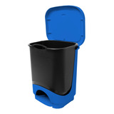 Kit 4 Lixeiras 8l Com Pedal Cesto Removível 8 Litros Cinza