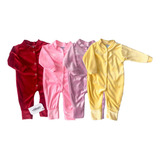 Kit 4 Macacão De Plush De Bebê Quentinho Frete Grátis 