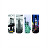 Kit 4 Marcadores De Páginas Magnéticos Nova York