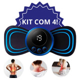 Kit 4 Massageador Portátil Recarregavél Dor Pescoço Coluna 