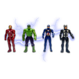 Kit 4 Mini Boneco Articulado Marvel Vingadores Avengers 11cm