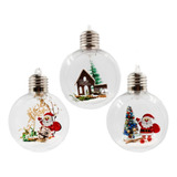 Kit 4 Mini Globo Led Árvore Pisca Pisca Enfeite Casa Natal