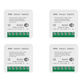 Kit 4 Mini Interruptor Inteligente 16a Wifi Automação Alexa