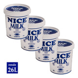 Kit 4 Nice Milk Leite Vegetal Castanha Caju Concentrado 6,5l