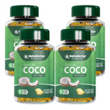 Kit 4 Oléo De Coco Extra Virgem 60 Caps 1450mg Natunectar