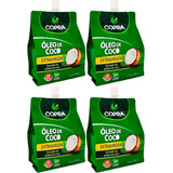 Kit 4 Óleo De Coco Extra Virgem Copra - Pouch Sache 500ml