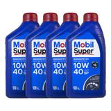 Kit 4 Óleos Motor Mobil Super 10w40 Semissintético Api Sp