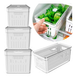 Kit 4 Organizador Clear Fresh Com