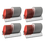 Kit 4 Organizador Suporte P/ Pratos Vertical Armário Dicarlo