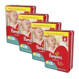 Kit 4 Pacotes Fraldas Pampers Descartável Infantil Atacado Gênero Sem Gênero Tamanho Pequeno (p)