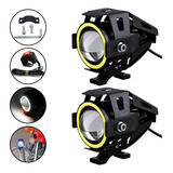 Kit 4 Par Farol Milha Moto Nk-u7 Led Auxiliar 30w 6000k