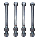 Kit 4 Parafusos Ferro 3/4 Zincado 2 Porcas Haste Subsolador