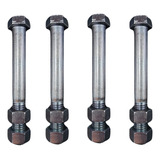Kit 4 Parafusos Ferro 7/8 Zincado 2 Porcas Haste Subsolador