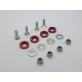 Kit 4 Parafusos Placa Carro Alumínio Anodizado Várias Cores
