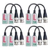 Kit 4 Pares Balun Passivo Cftv