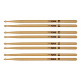 Kit 4 Pares Baqueta Pro Fire Spanking 5b Ponta De Madeira