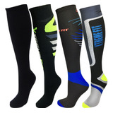 Kit 4 Pares Meia De Compressão Masculina Duck Ciclismo Bike